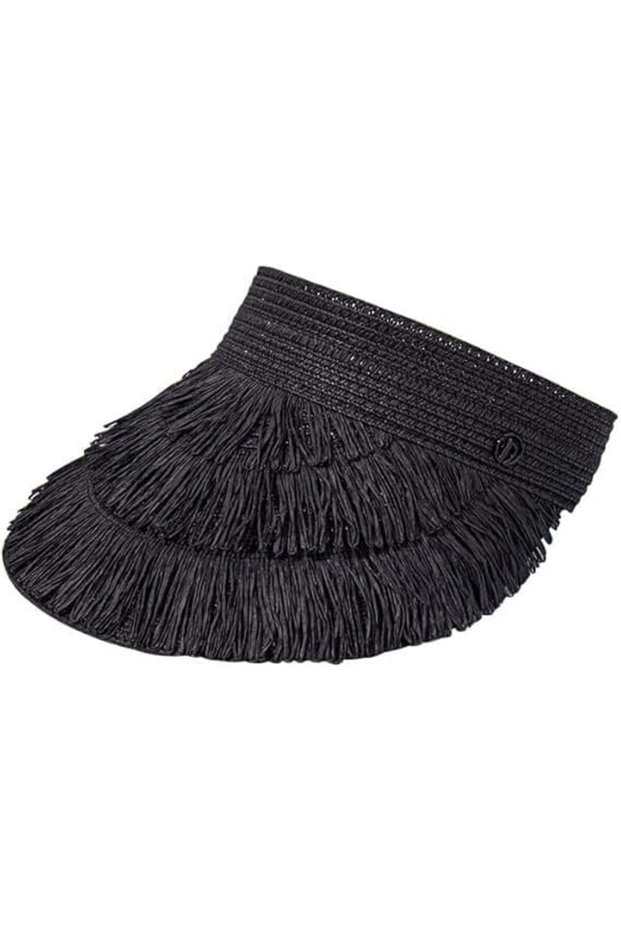 Women's Straw Sun Visor, Wide Brim Roll-up Foldable Beach Hat