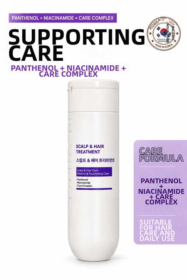 SCALP & HAIR TREATMENT – Scalp and Hair Care Mask Containing Panthenol, Niacinamide, and Biotin