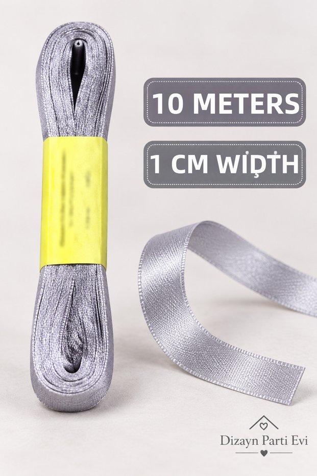 10 Meters 1 cm Ribbon for Gift Wrapping and Decorating—Pink, Blue, Red, Navy, Brown, Gold