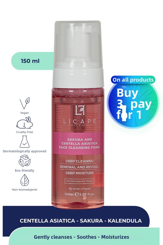 Sakura And Centella Acitica Facial Cleansing Foam 150ml