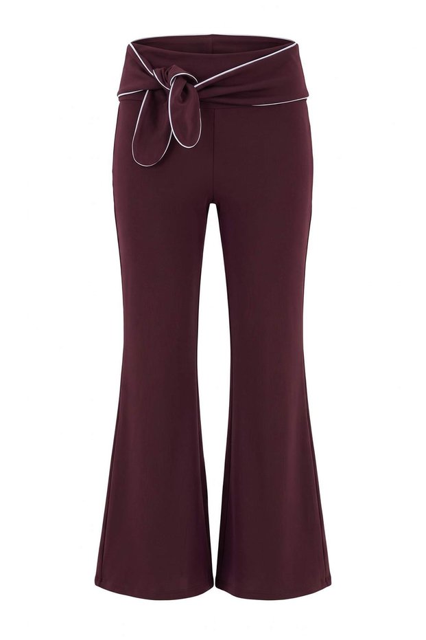 Mürdüm Düz Dalgıç/Scuba Sportswear Sweatpants Thmaw27Ea00002