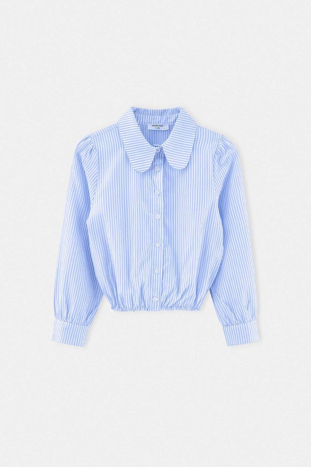 Blue Girl Child Long Sleeve Shirt Tkdaw27Go00018