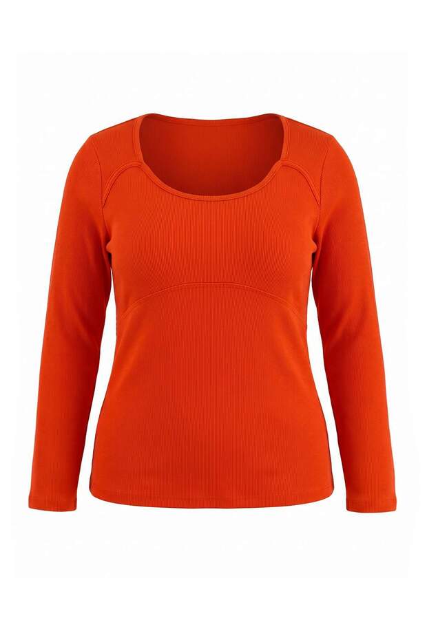 Red Camisole Crop Knitted Plus Size Blouse Tbbaw26Af00057