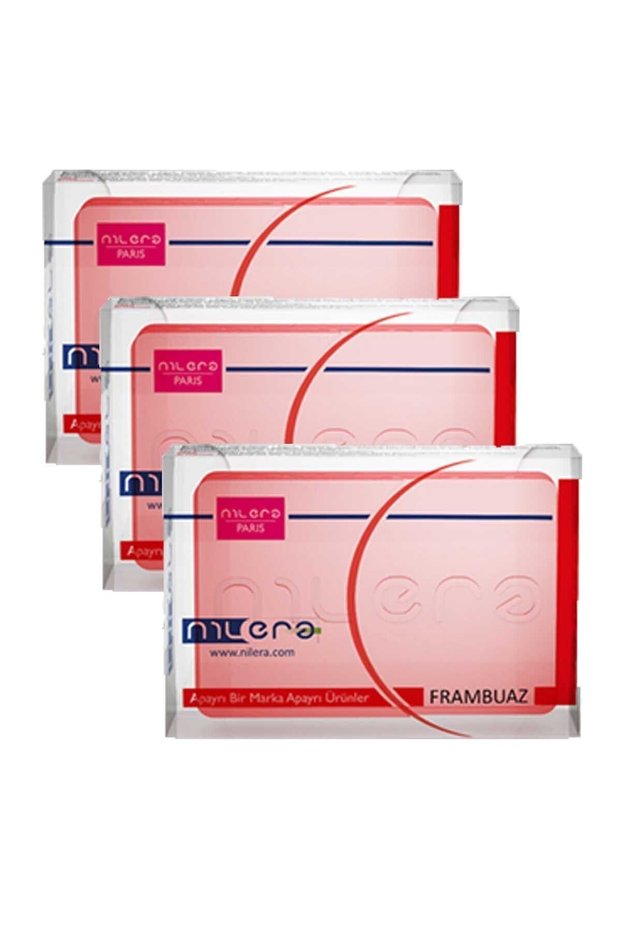Raspberry Glycerin Soap (3-Pack) - Moisturizing, Anti-Redness, and Soothing for Normal Skin and Skin Prone to Atopic Dermatitis, Eczema, Psoriasis, and Rosacea