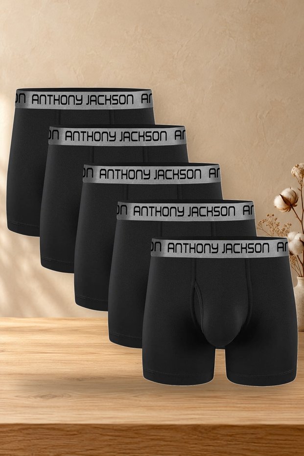 Men's Long Leg Boxer Briefs, 5-Pack, Stretch Fabric Cotton, Breathable – Yoris
