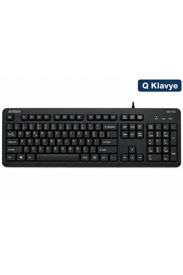 Km-720 Siyah Q Tr Usb Kablolu Fn Multimedya Klavye