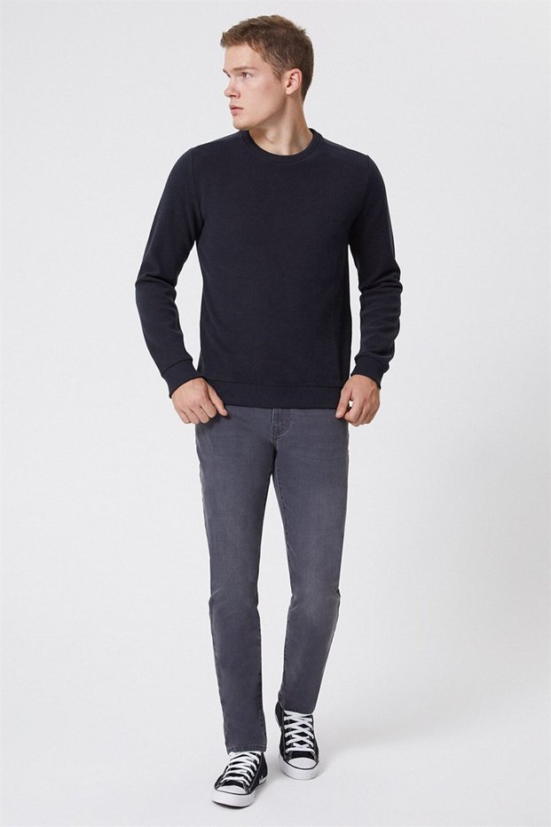 Newdwade Men's O Neck Sweatshirt Brown