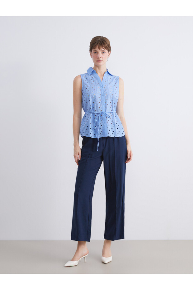Trendy Picks from Kübra Butik: Women's Wide-Leg Pants with a Drawstring Waist