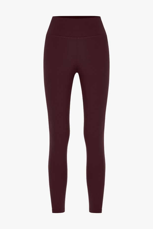 Dark Burgundy Easy Feel Ankle High Waist Leggings