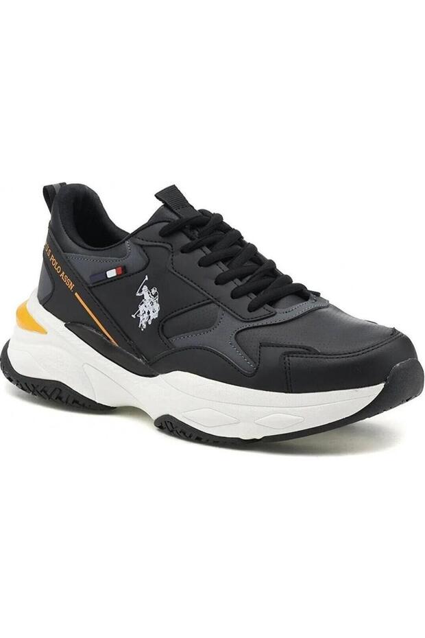 U.S. Polo Assn. Solidar 3PR Black Comfort Casual Sports Shoes