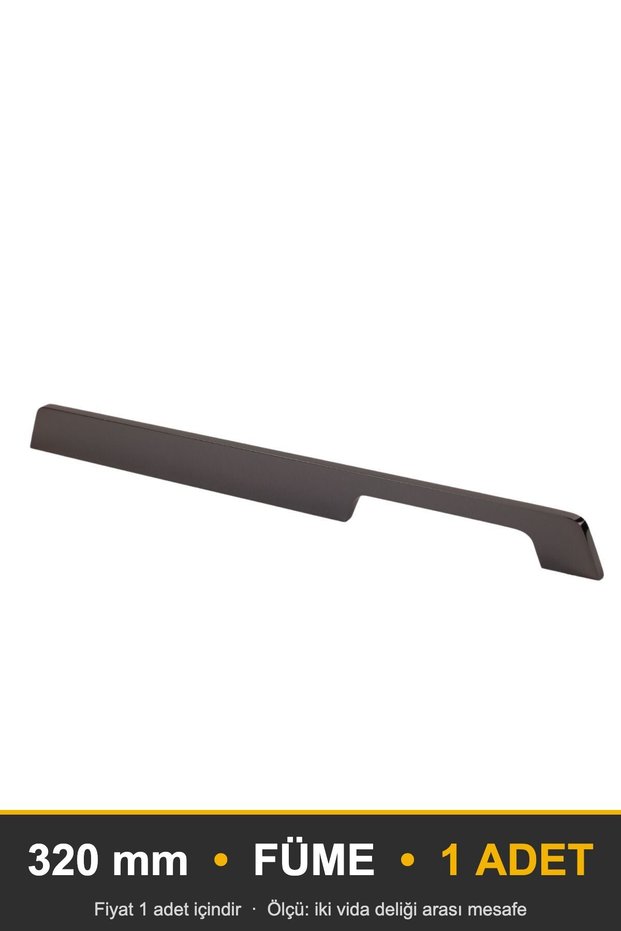 Ayla Modal Furniture Handle, 320 mm, charcoal grey, Kitchen Cabinet Drawer Handle