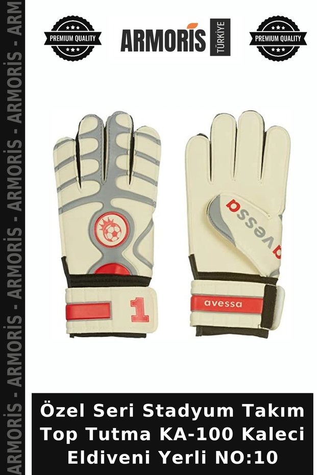 Special Series Stadium Team Ball-Catching KA-100 Goalkeeper Gloves, Made in Turkey, Size 10