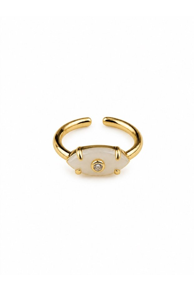 Oval-Shaped Gold Adjustable Ring