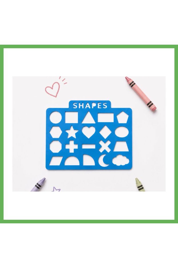 3D Printing Geometric Shapes Drawing Template - 20-Pattern Mold - Blue GEN01