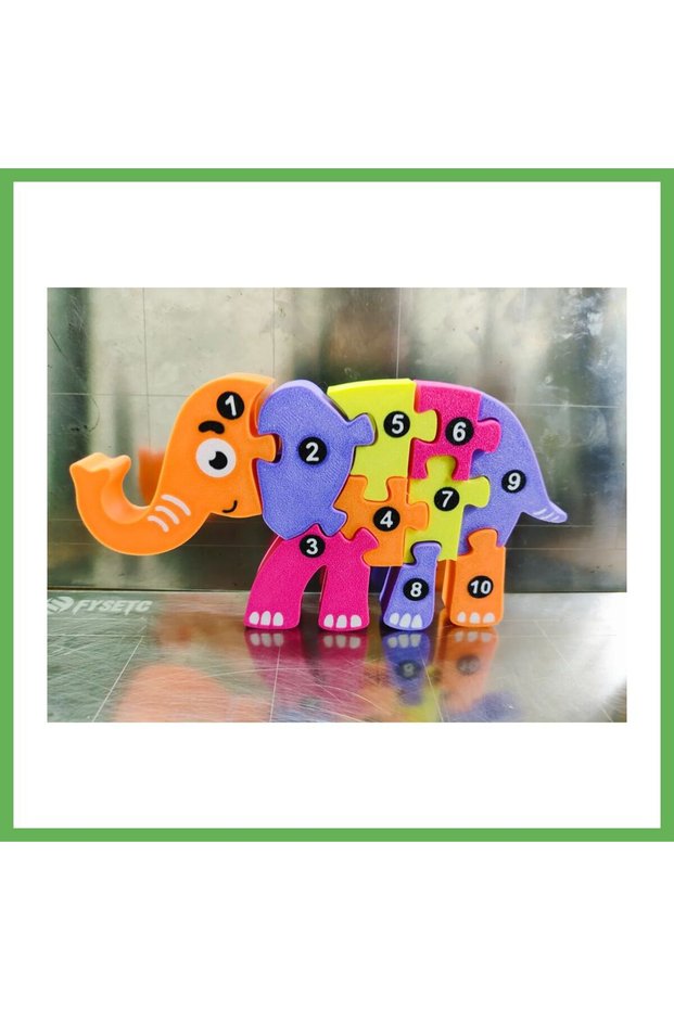 3D Printed Numbered Elephant Puzzle - Number Sequencing and Matching Toy GEN01