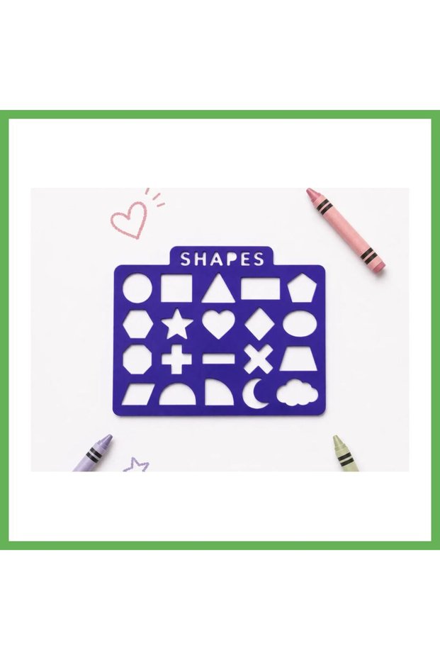 3D Printing Geometric Shapes Drawing Template - 20-Pattern Mold - Purple GEN01