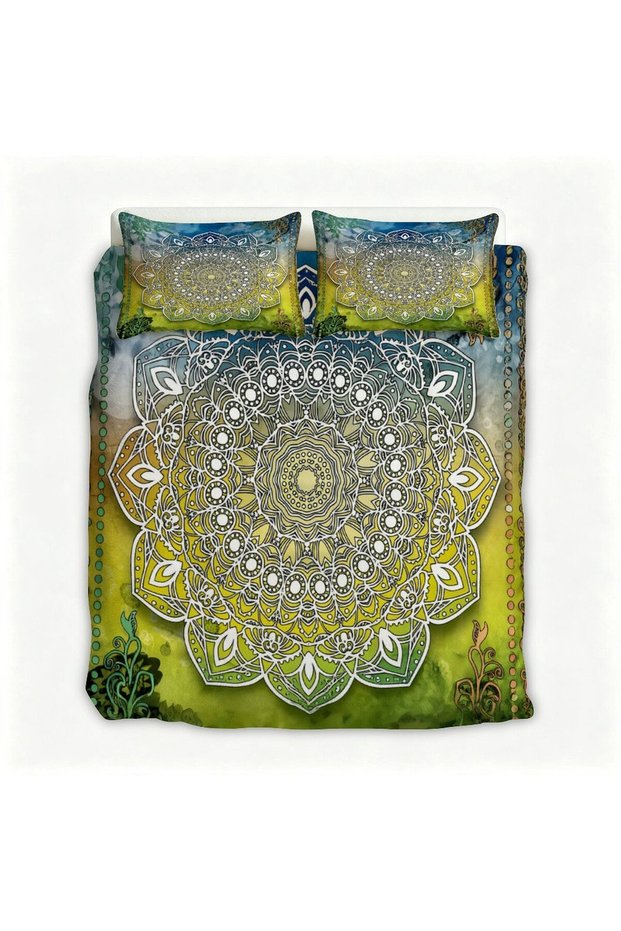Modern Boho Design Flannel Bedding Set 3PCS, Soft Warm Bed Set