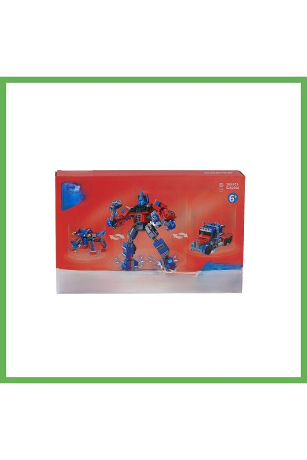 P626006-Mixed-Transforming Robot Block Toy-Red GEN01