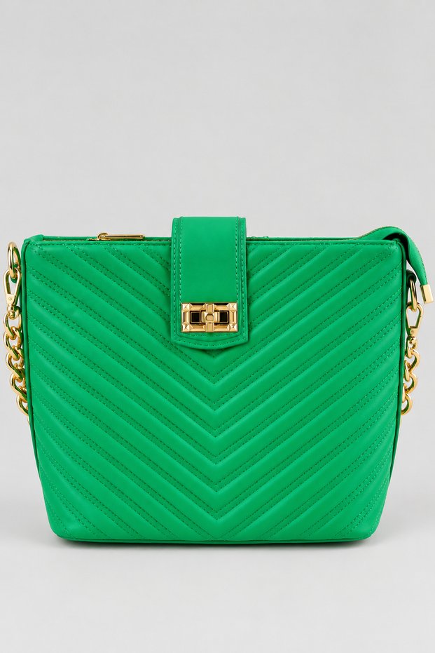 Sidney Women's Quilted Hand and Shoulder Bag—Green