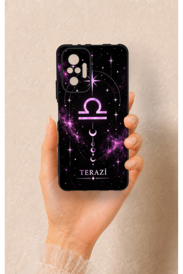 Redmi Note 10 Pro Compatible Libra-Themed Patterned Silicone Case