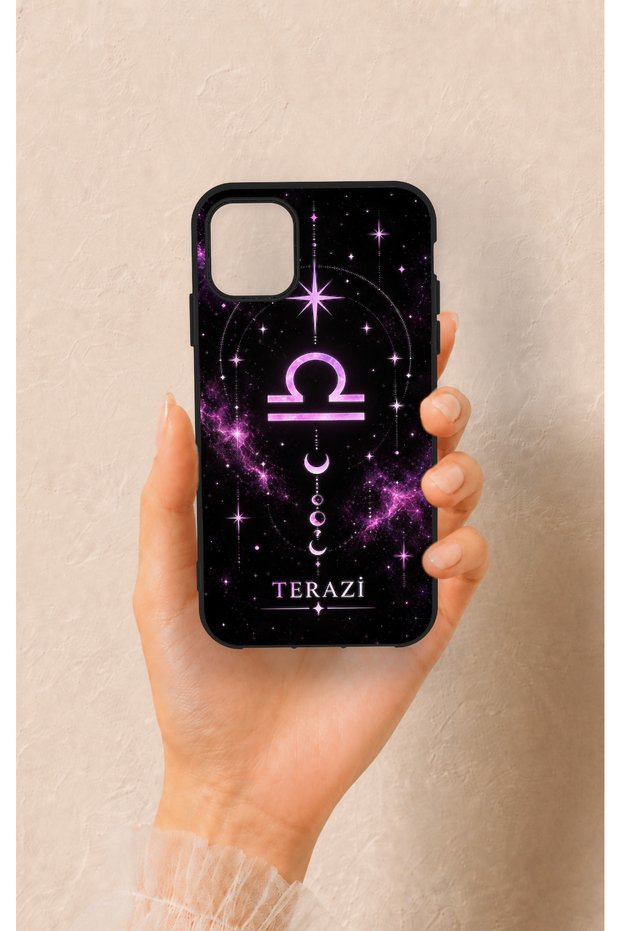 iPhone 11-Compatible Libra-Themed Patterned Silicone Case