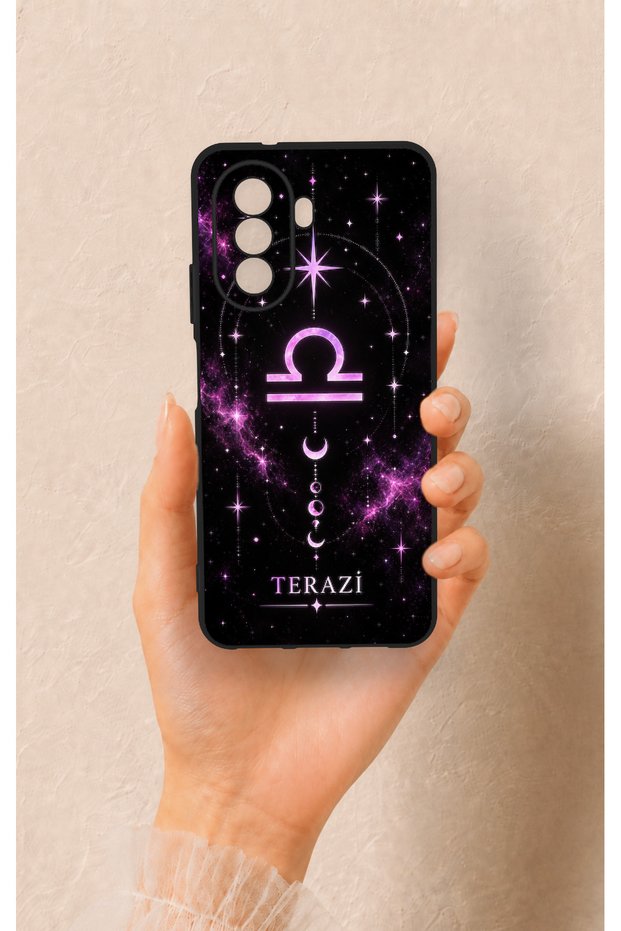 Huawei Nova Y70 Compatible Libra-Themed Patterned Silicone Case
