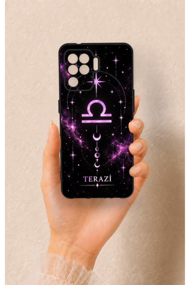 Oppo Reno 5 Lite Compatible Libra-Themed Patterned Silicone Case