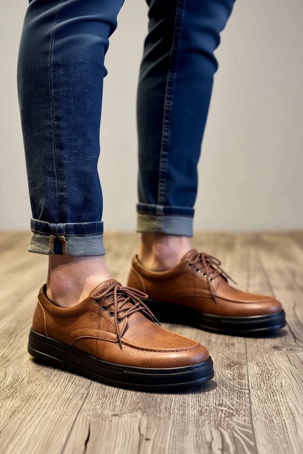 Men's Lace-Up Casual Everyday Classic Sneakers with Velaro Orthopedic Insole, Non-Slip Outer Lining, and Comfortable Fit