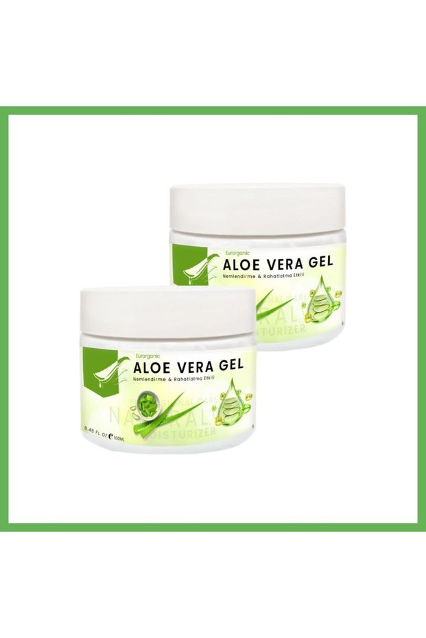 Eurorganic Aloe Vera Gel, 2-Pack, Skin Care Gel, 100 mL, GEN01