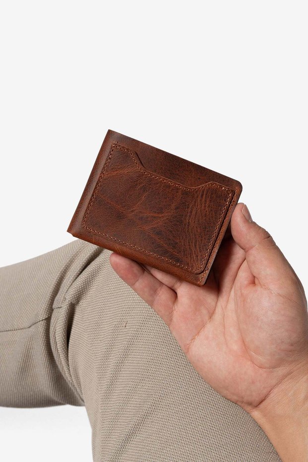 Mori Vintage Genuine Leather Wallet with Magnet