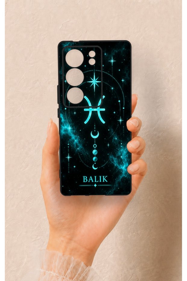 Vivo V29 Compatible Silicone Case with Pisces-Themed Pattern
