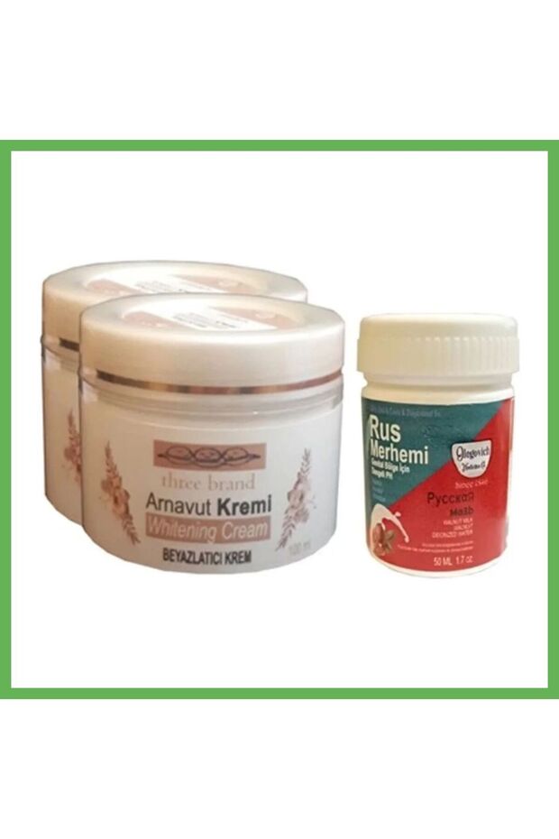 Three Brand Body Cream 100 ml, Albanian Cream (2 units) + Russian Ointment 50 ml (1 unit) GEN01