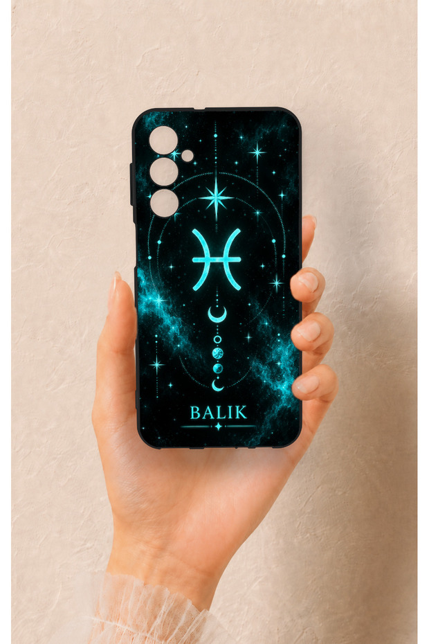 Samsung M34 Compatible Silicone Case with Pisces-Themed Pattern