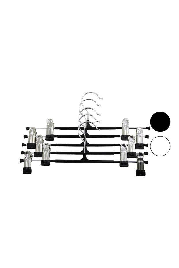 10 Pieces Plastic - Metal Tipped Skirt Hanger (5496)