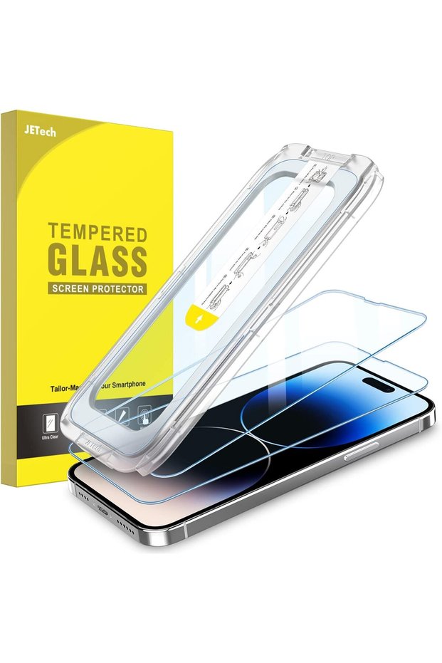واقي شاشة One Touch لهاتف iPhone 14 Pro Max، عبوة من قطعتين