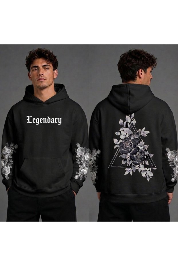 Legendary Hooded Sweatshirt, Black, Oversized