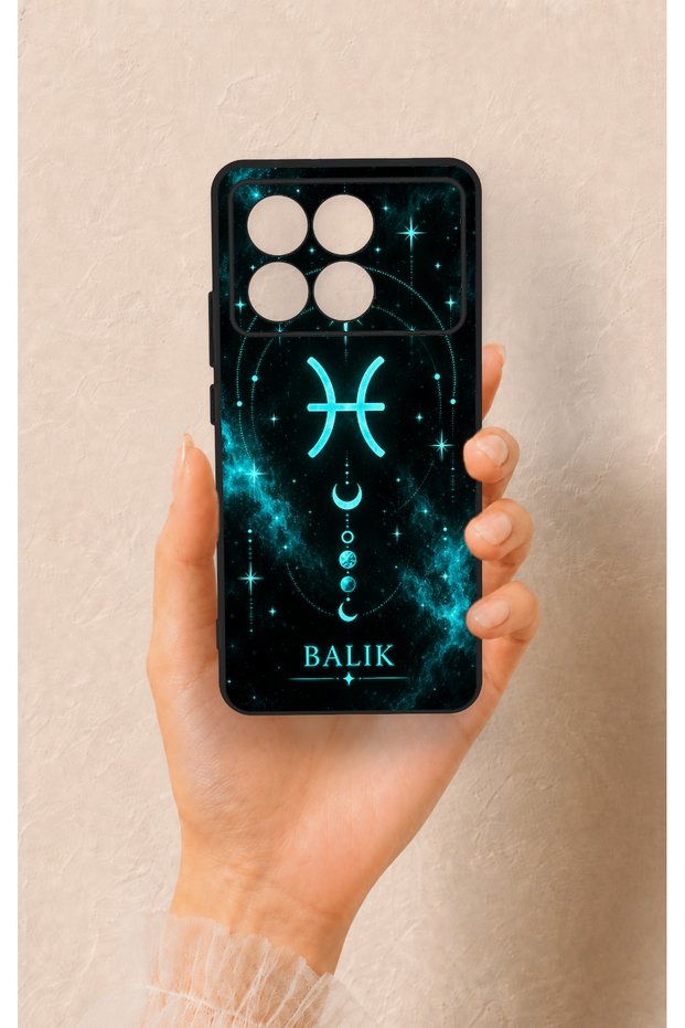 Poco X6 Pro Compatible Silicone Case with Pisces-Themed Pattern
