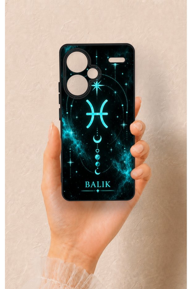 Redmi Note 13 Pro Plus Compatible Silicone Case with Pisces-Themed Pattern