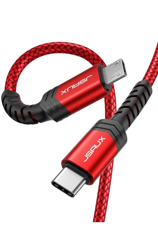 كابل USB C إلى مايكرو USB بطول 2 متر، يدعم الشحن والمزامنة