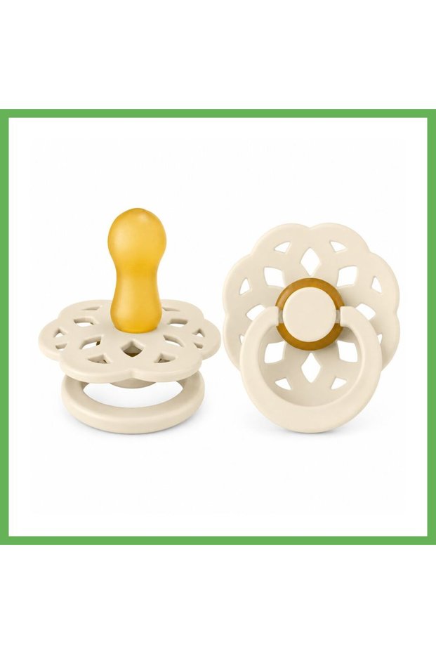 Boheme Rubber Pacifier 0–6 Months, Ivory—price per piece · Color: Ivory GEN01