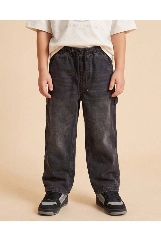 Boys Black Carpenter Jeans