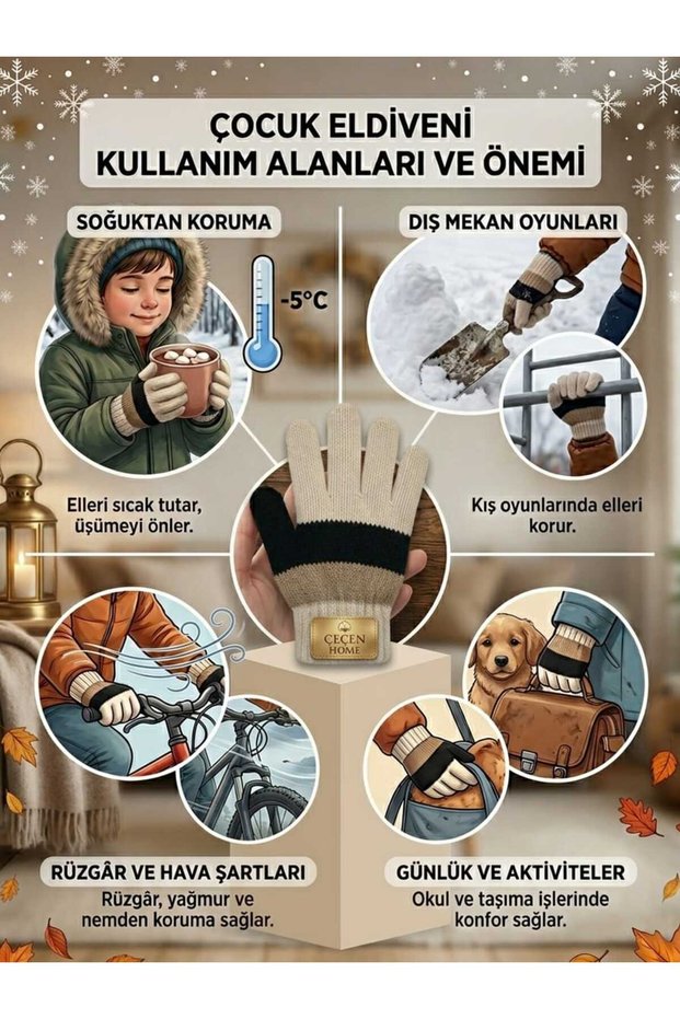 Children's Gloves - Winter, Cold-Resistant, Soft Knit, Windproof, Heat-Retaining Winter Gloves for Children for School and Everyday Use, Unisex"