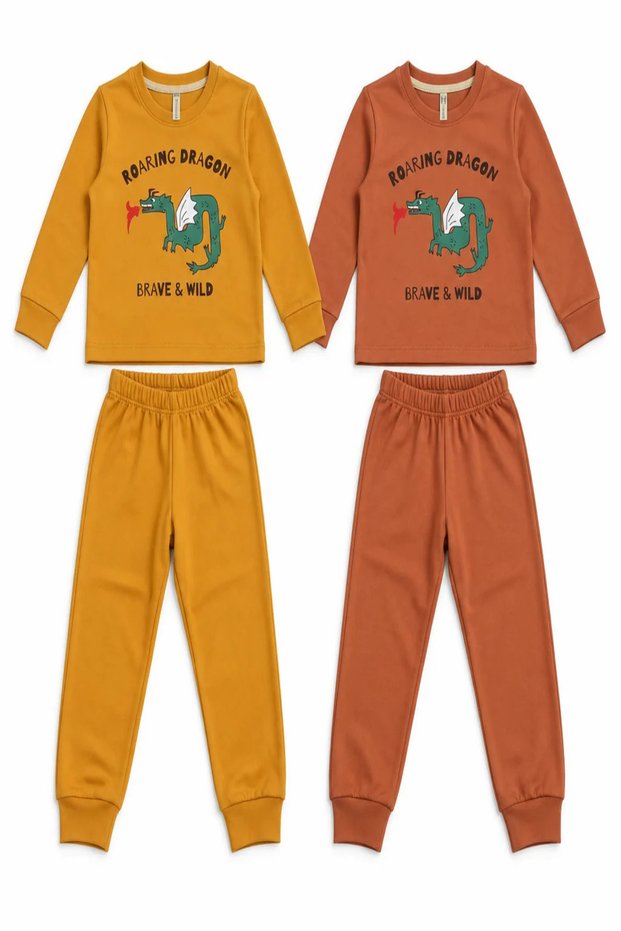 Girls' and boys' jersey pajama sets