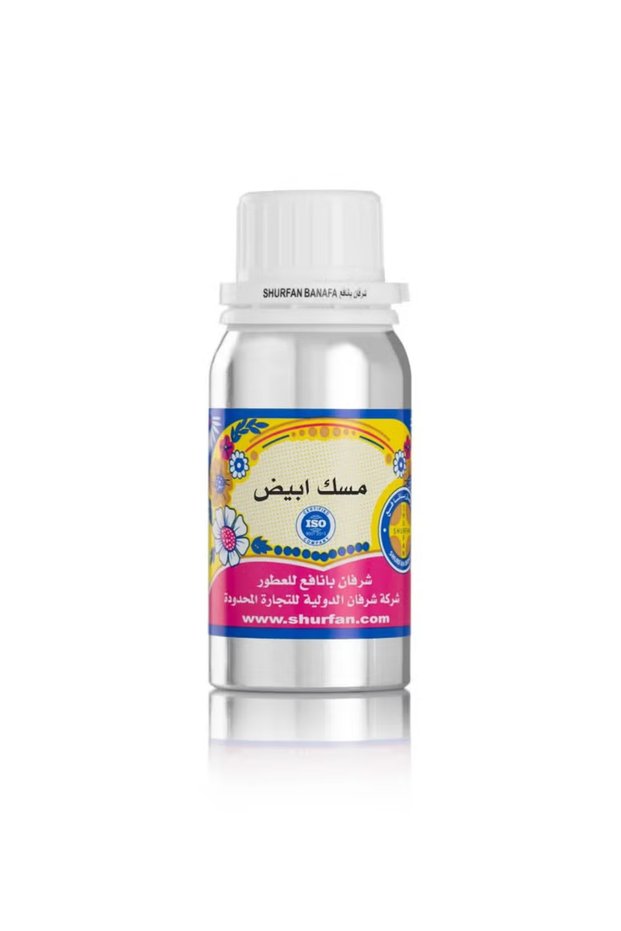 عطر زيتي بدون كحول بيور مسك أبيض (شفاف اللون -يميل إلى أصفر-) 100 مل