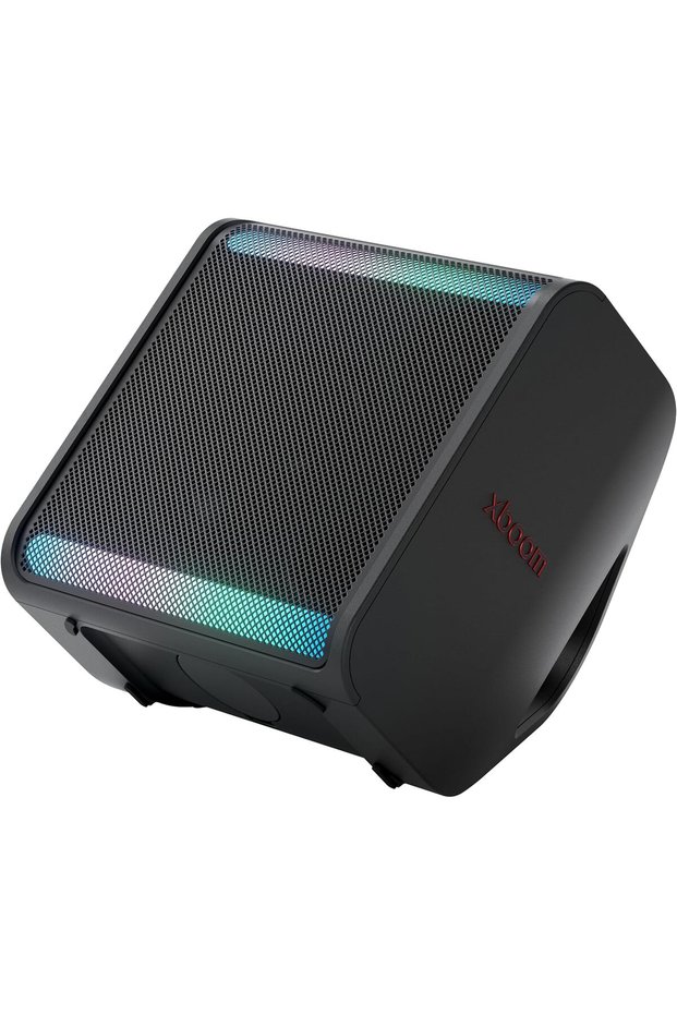 xboom STAGE301 Bluetooth Speaker by will.i.am, 6.5” woofer and Dual 2.5” midrange Drivers, up to 11 Hours of Playback, Multi-Mounting Design, IPX4 Water Resistant, xboom Lighting, Black