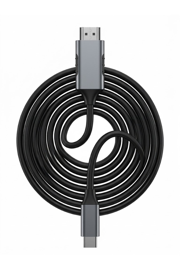 كابل من نوع Type-C إلى HDMI 2.0، يدعم دقة 4K عالية الوضوح - طول 1.8 متر. | مزامنة صوت وفيديو عالية السرعة