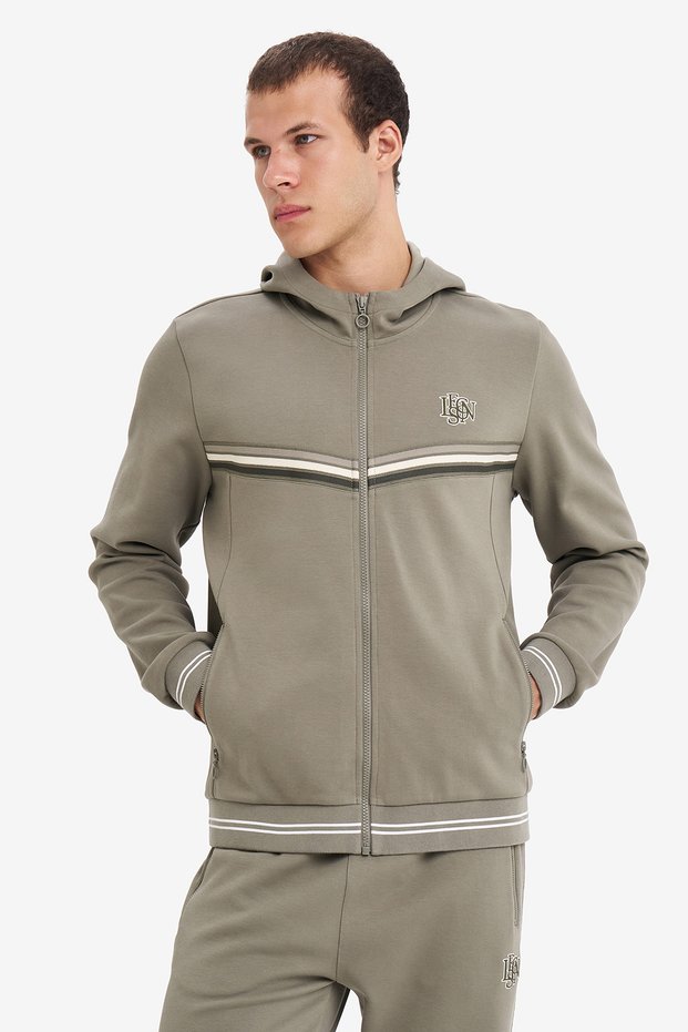 Men's zippered hooded sweatshirt 26n-1130