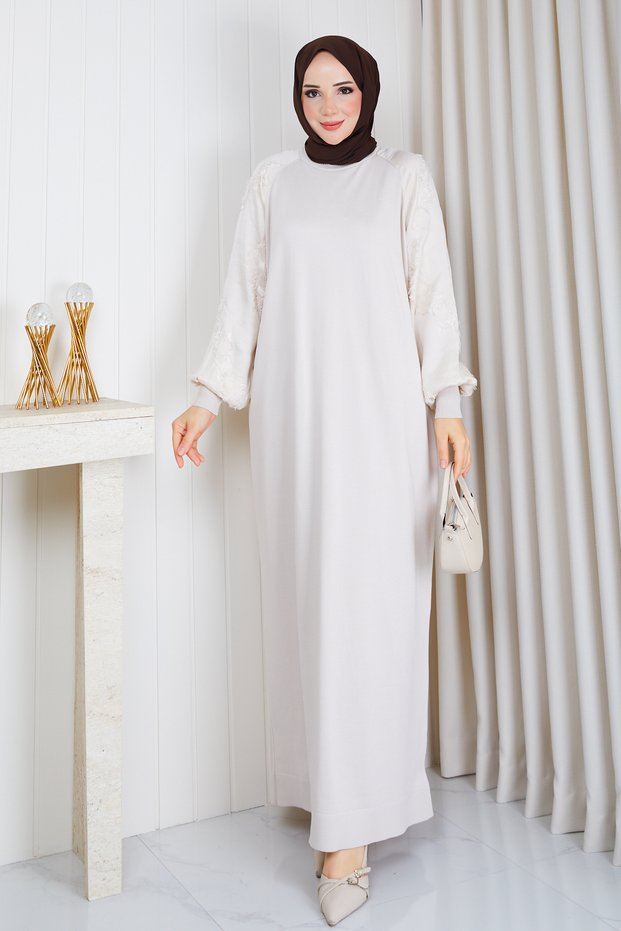 Women's Sleeveless Silk-Cupra Fringed Mercerized Knit Dress