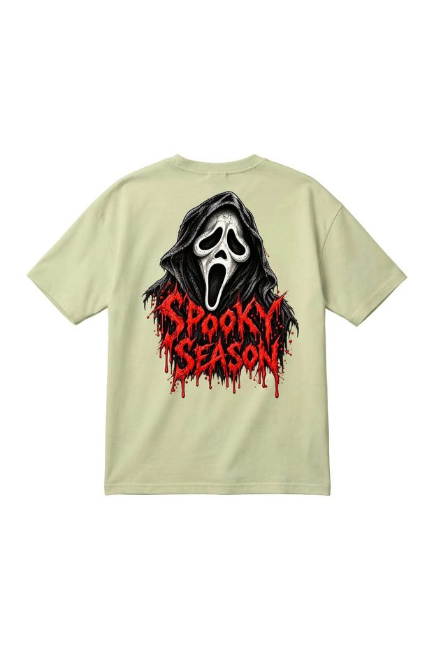 HALLOWEEN GHOST Printed Unisex Oversized T-Shirt