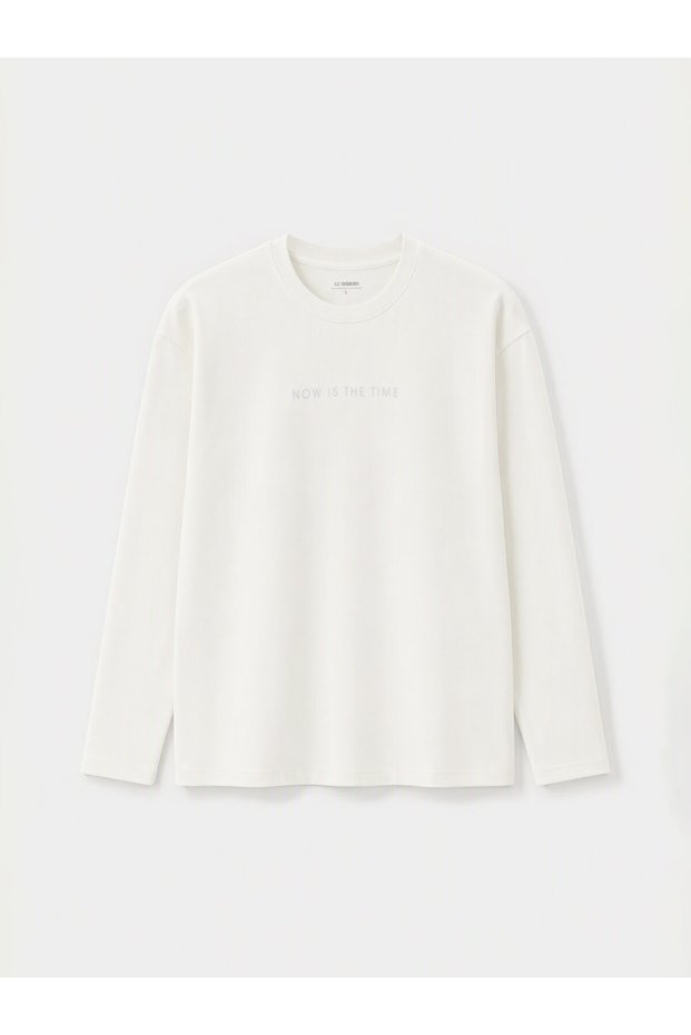 Men’s Sweatshirt with Printed Text and a Crew Neck, Featuring the RMZ Apparel Difference